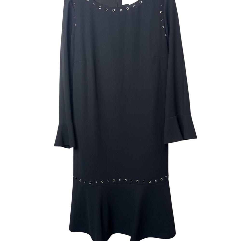 Boss Black Long Sleeve Dress with Eyelet Accents